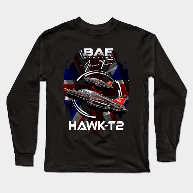 BAE Systems Hawk-T2 RAF advanced trainer aircraft Long Sleeve T-Shirt by aeroloversclothing